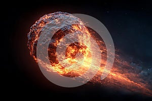 Epic Meteor Icon Ignites Excitement in Vibrant Fantasy Slot Game Universe Generative AI photo