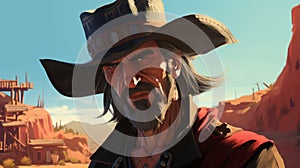 The Epic Outlaw Saga: A Speedpainting Journey Of A Handsome Bearded Cowboy