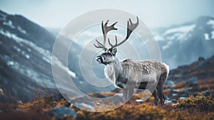 Epic Portraiture Of A Norwegian Deer In Baroque Style photo