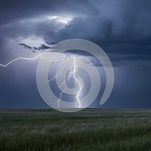 Epic prairie power captured during a thunderstorm