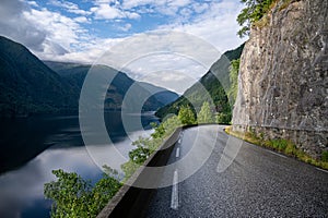 Epic road in with curves and great landscape for background