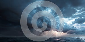 Epic Storm Cloudscape Dramatic Lightning and Dark Skies