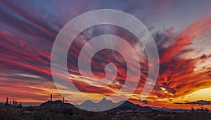 Epic Sunset Skies Over North Scottsdale, AZ