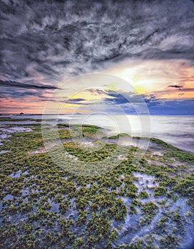 Epic Sunset Sky Ocean wave Nature