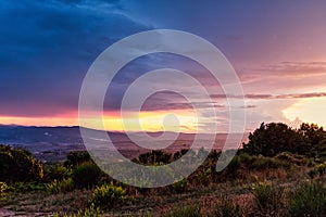 Epic Twilight Sky in Rural Tuscany