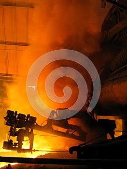 Epic view of blast furnace fume dust (metal fire technology)