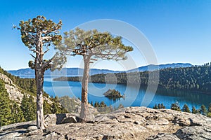 Epic view overlooking Emerald Bay, Lake Tahoe, California