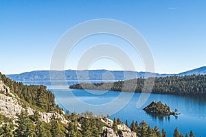 Epic view overlooking Emerald Bay, Lake Tahoe, California