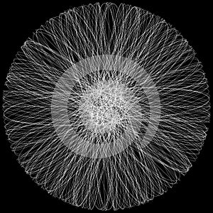 Epicycloid round vector clew for design project on black