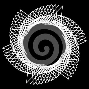 Epicycloid vector figure for design project on black