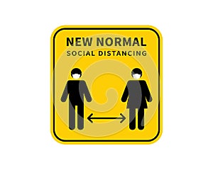 After the epidemic the Covid-19. People change to new normal. Social distancing.