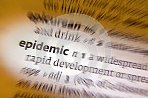 Epidemic - the rapid spread of disease