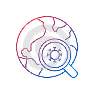 Epidemiological trials gradient linear vector icon