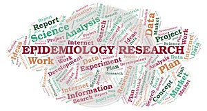 Epidemiology Research word cloud. photo