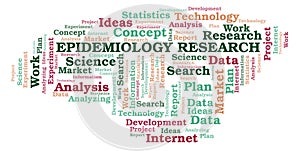Epidemiology Research word cloud photo