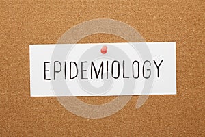 Epidemiology Word Concept photo