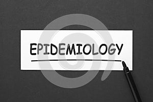 Epidemiology Word Concept photo