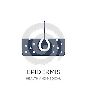 Epidermis icon. Trendy flat vector Epidermis icon on white background from Health and Medical collection