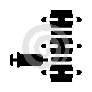 epidural spinal anesthesia icon vector glyph illustration