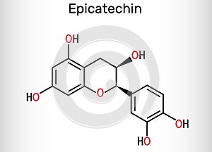 Epigallocatechin gallate EGCG, is the most abundant catechin in tea. Molecular model photo