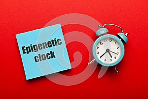 Epigenetic clock concept. Biological aging of human body, research of old age