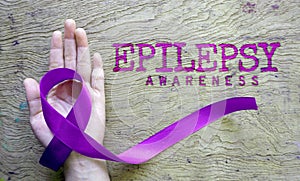 Epilepsy awareness ribbon color, Domestic Violence awareness, Alzheimer`s disease, Hodgkin`s lymphoma, Pancreatic cancer - Viole photo