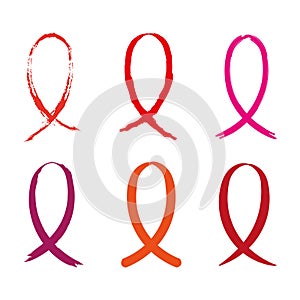 Epilepsy sign red. World cancer day. Health care. Vector illustration.