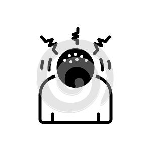 Black solid icon for Epileptic, apoplectic and depression