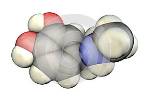 Epinephrine molecule, a hormone produced by adrenal gland photo
