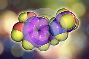 Epinephrine molecule, a hormone produced by adrenal gland photo