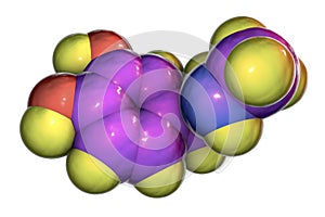 Epinephrine molecule, a hormone produced by adrenal gland