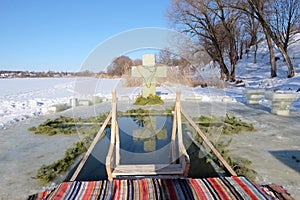 Epiphany ice hole and ice cross