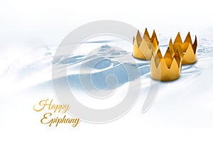 Epiphany, Three Kings Day, symbolized by three tinkered crowns o