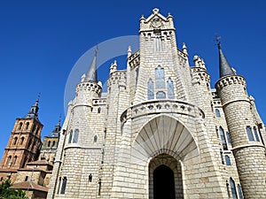 The Episcopal Palace (Palacio Episcopal d`Estorga) in Astorga, SPAIN, currently the Museum of the Caminos photo