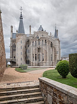 Episcopal Palace of Astorga neo-gothic building Gaudi architecture
