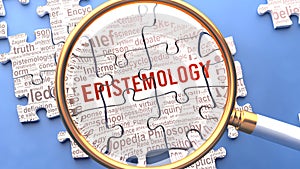 Epistemology being closely examined photo