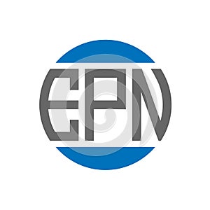 EPN letter logo design on white background. EPN creative initials circle logo concept. EPN letter design