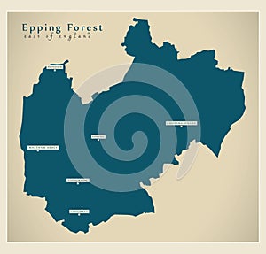 Epping Forest district map - England UK