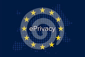 EPrivacy regulation on european union flag