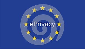 EPrivacy regulation on european union flag