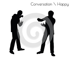 EPS 10 vector illustration of man in Conversation Angry pose on white background