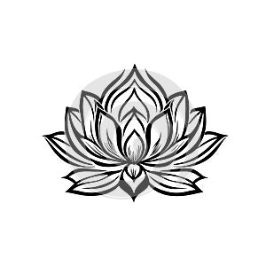 Lotus Symbol Logo Representing Harmony, Nature, and Inner Peace