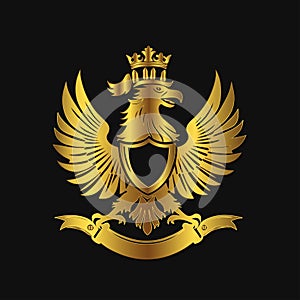 Royal Luxury Logo Emblem with Ornamental Flourishes