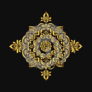 Ornamental Heraldic Shield Logo with Baroque Design for Classic Identity