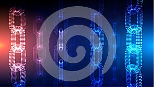 EPS 10. Blockchain technology background. Cryptocurrency fintech block chain network and programming concept. Abstract