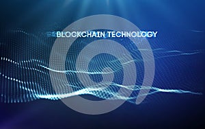 EPS 10. Blockchain technology background. Cryptocurrency fintech block chain network and programming concept. Abstract