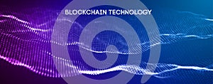 EPS 10. Blockchain technology background. Cryptocurrency fintech block chain network and programming concept. Abstract