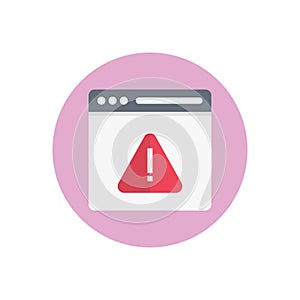 Error vector flat color icon