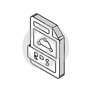 eps file format document isometric icon vector illustration