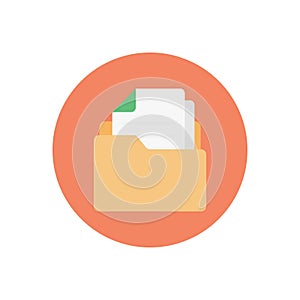 Folder vector flat color icon